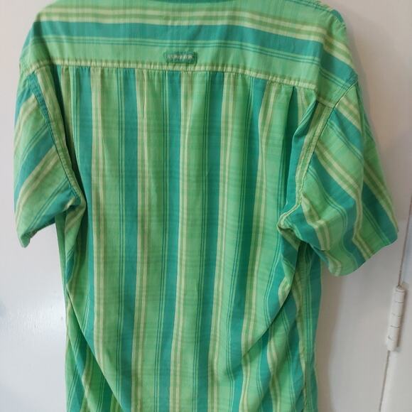 U.S. Polo ASSN Green Plaid Short Sleeve Shirt L Classic Preppy Grandpa Prints - Picture 2 of 9